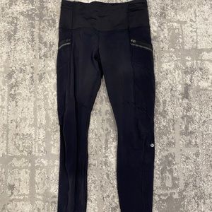 Lululemon black high rise leggings with pockets 28” inseam